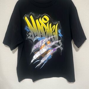 Marvel x Inked by Ganga Mens Black‎ Wolverine Graphic T-Shirt Large